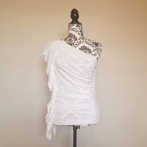 Of the shoulder ruffle top
